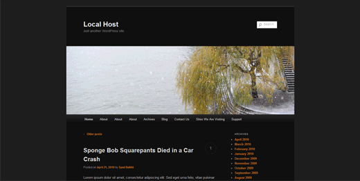 WordPress 3.2 Twenty Eleven Theme Darker Version