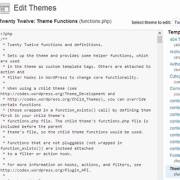 Theme editor in WordPress