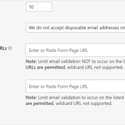 The last few email validation plugin settings in the Clearout plugin