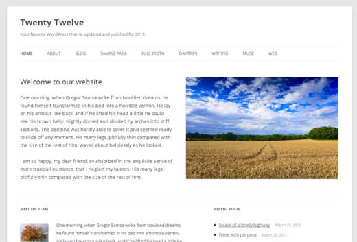 Twenty Twelve Theme