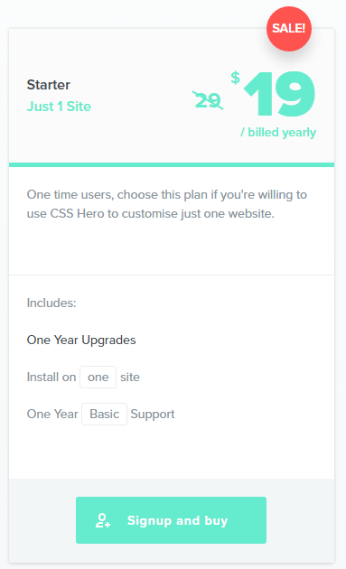 CSS Hero discounted prices