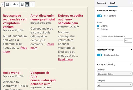 Latest posts block in upcoming WordPress 5.3
