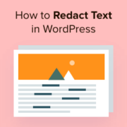 How to redact text in WordPress