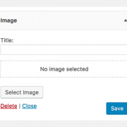 The new image widget in WordPress 4.8