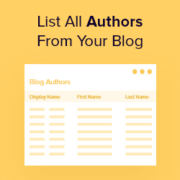 How to List All Authors From Your Blog in WordPress