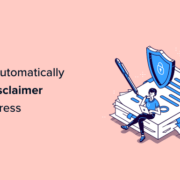 Automatically add a disclaimer in WordPress