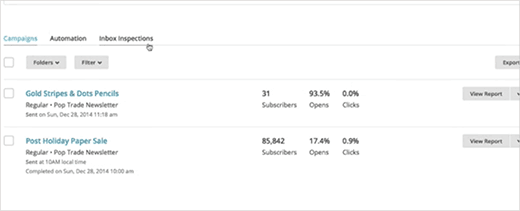 View reports in MailChimp