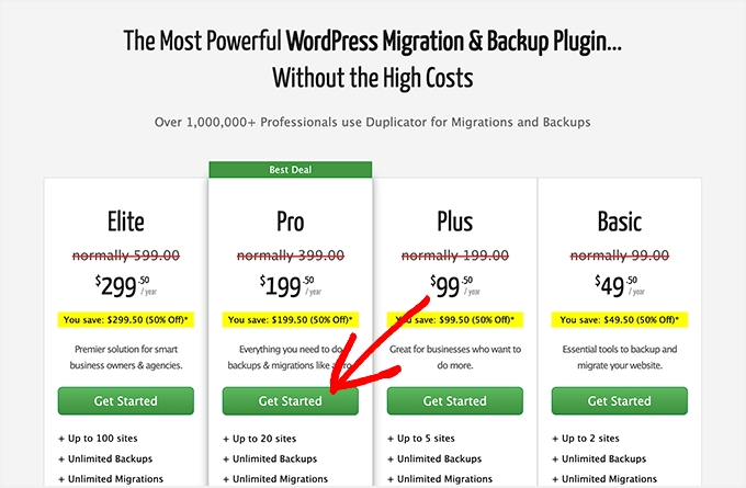 Duplicator Pricing