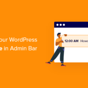 Display the time according to WordPress blog in admin bar