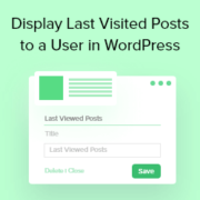 How to Display Last Visited Posts to a User in WordPress