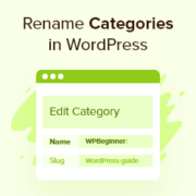 How to Properly Rename Categories in WordPress