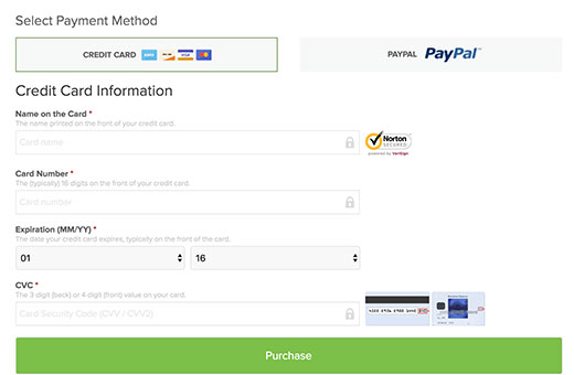 Select payment method