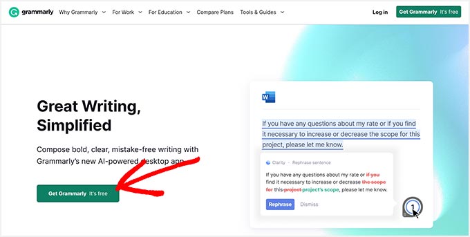 Grammarly website