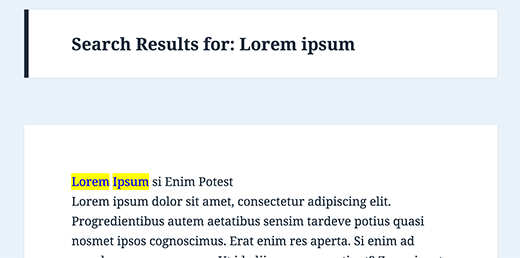Highlighting search terms in WordPress search results