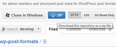 Download Post Formats UI plugin from GitHub
