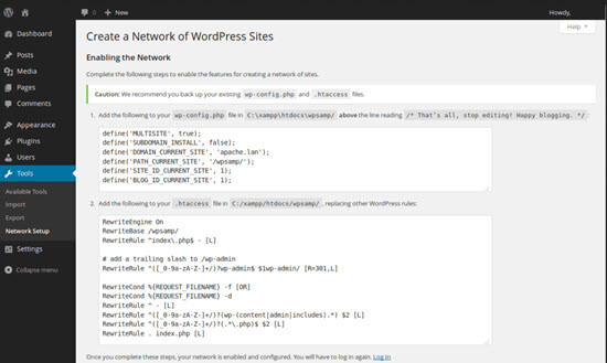 Enabling multisite network