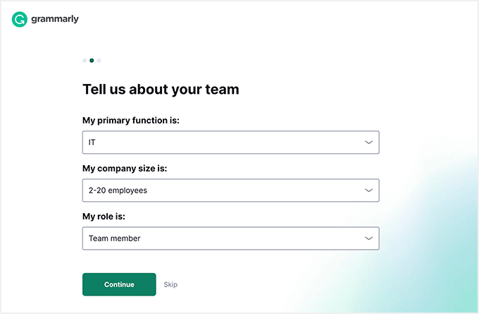 Grammarly team question