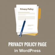 How to add a privacy policy page in WordPress