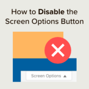 How to disable the screen options button in WordPress