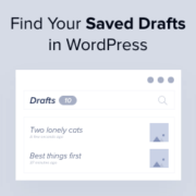 How to find your saved drafts in WordPress