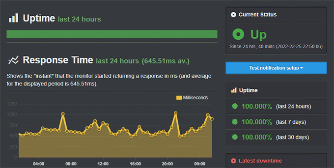 Fasthosts uptime results