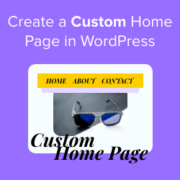 How to create a custom home page in WordPress