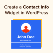 How to Create a Contact Info Widget in WordPress