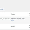 Managing food custom post types in the WordPress dashboard