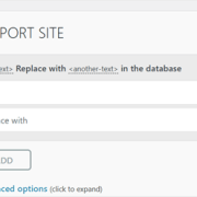 All in One WP Migration's search and replace feature