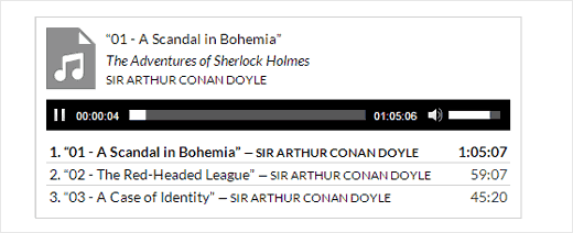 An audio playlist in WordPress
