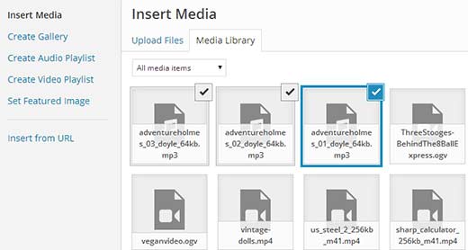 Creating audio/video playlists in WordPress 3.9