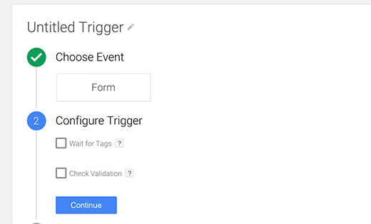 Configure trigger options