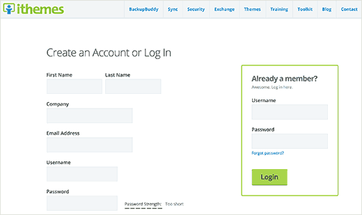 Create account