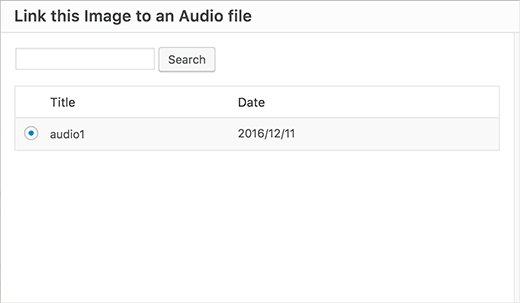 Select your audio file