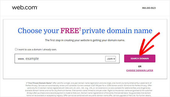 Choose a domain name