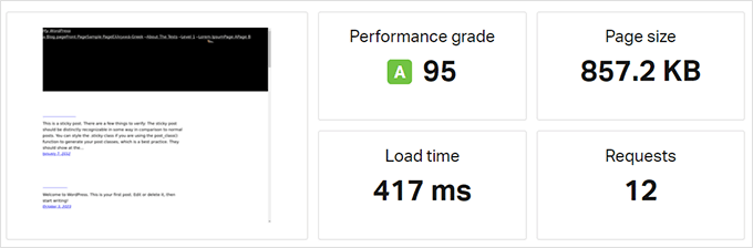 SiteGround speed test