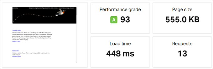 Rocket speed test