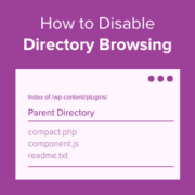 How to disable directory browsing in WordPress