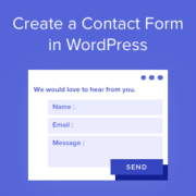 How to Create a Contact Form in WordPress (Step by Step)