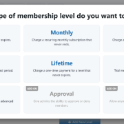 Choose a membership type