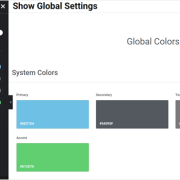 Configuring a page's global colors in Elementor