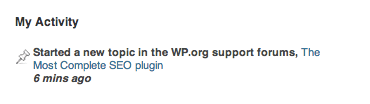 Plugin Profile Activity