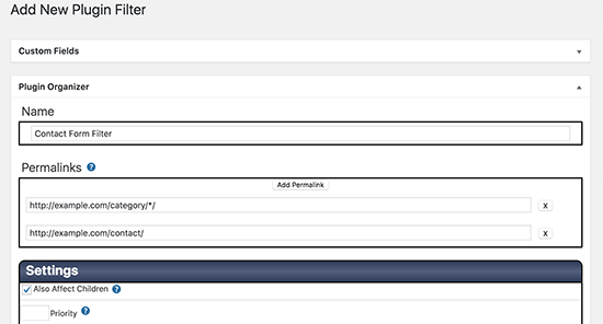 Creating a plugin filter