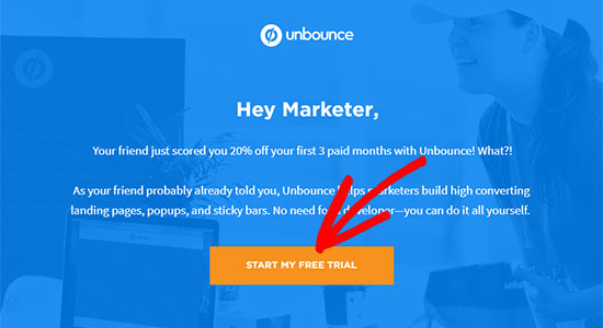 Unbounce website