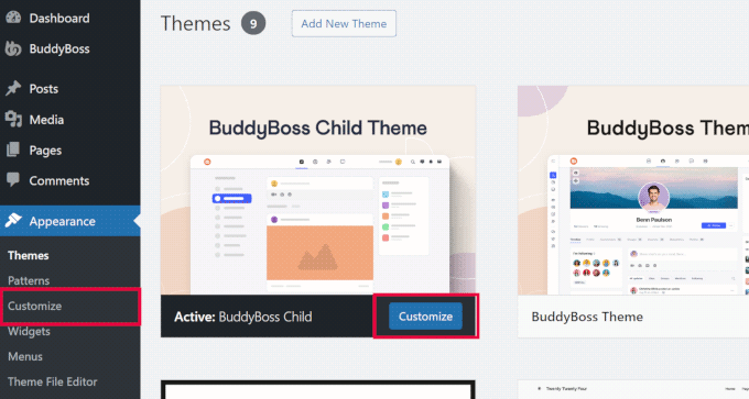 Customize classic theme