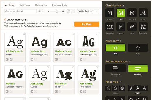 Typekit Fonts