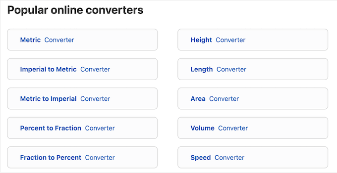 Online height outlet converter