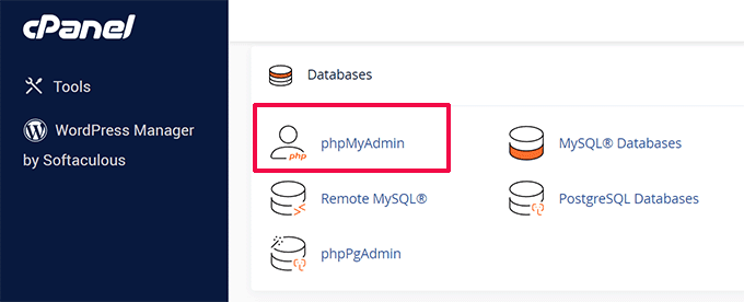 启动 phpMyAdmin