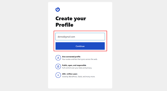 Create your Gravatar account