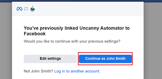 Connect to Facebook